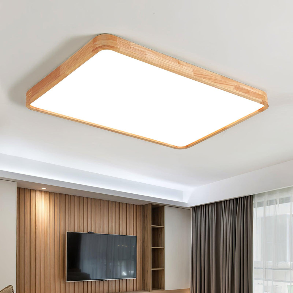 Hano geometrisk loftslampe i træ