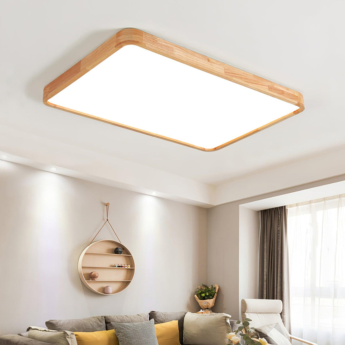 Hano geometrisk loftslampe i træ