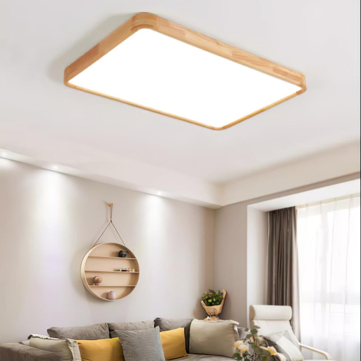 Hano geometrisk loftslampe i træ