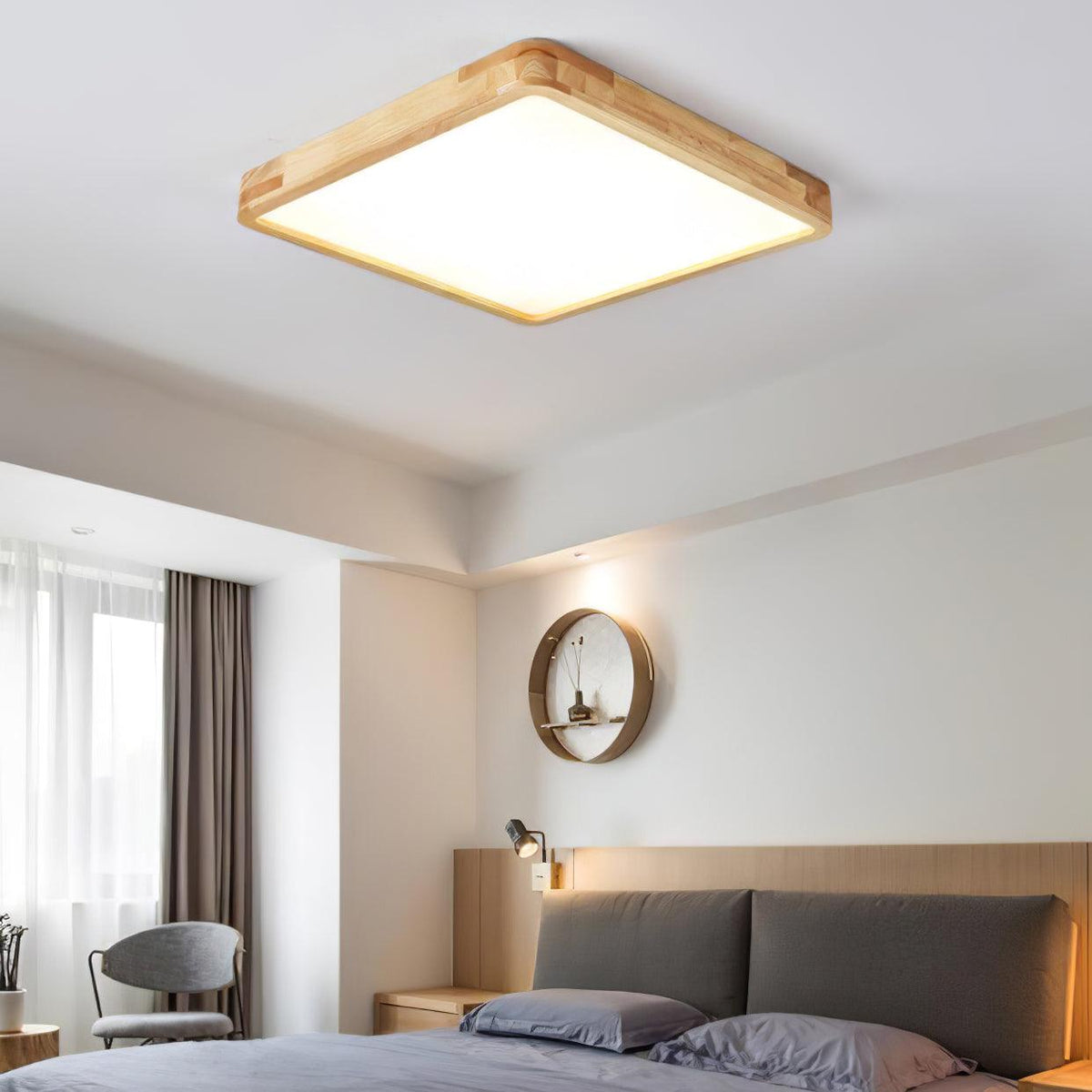 Hano geometrisk loftslampe i træ