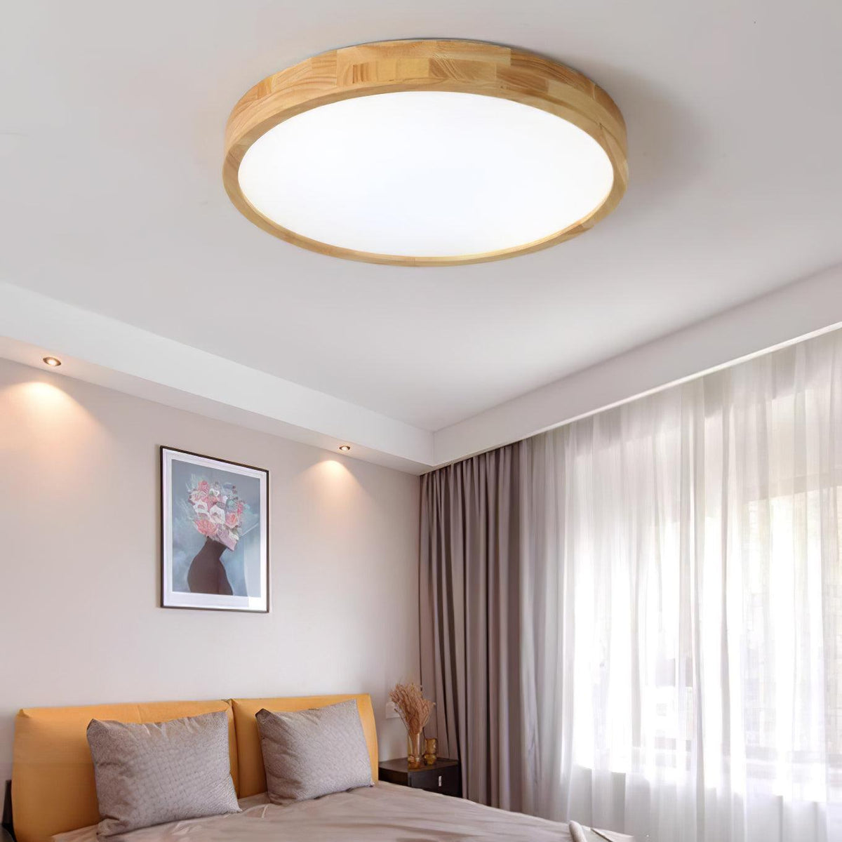 Hano geometrisk loftslampe i træ