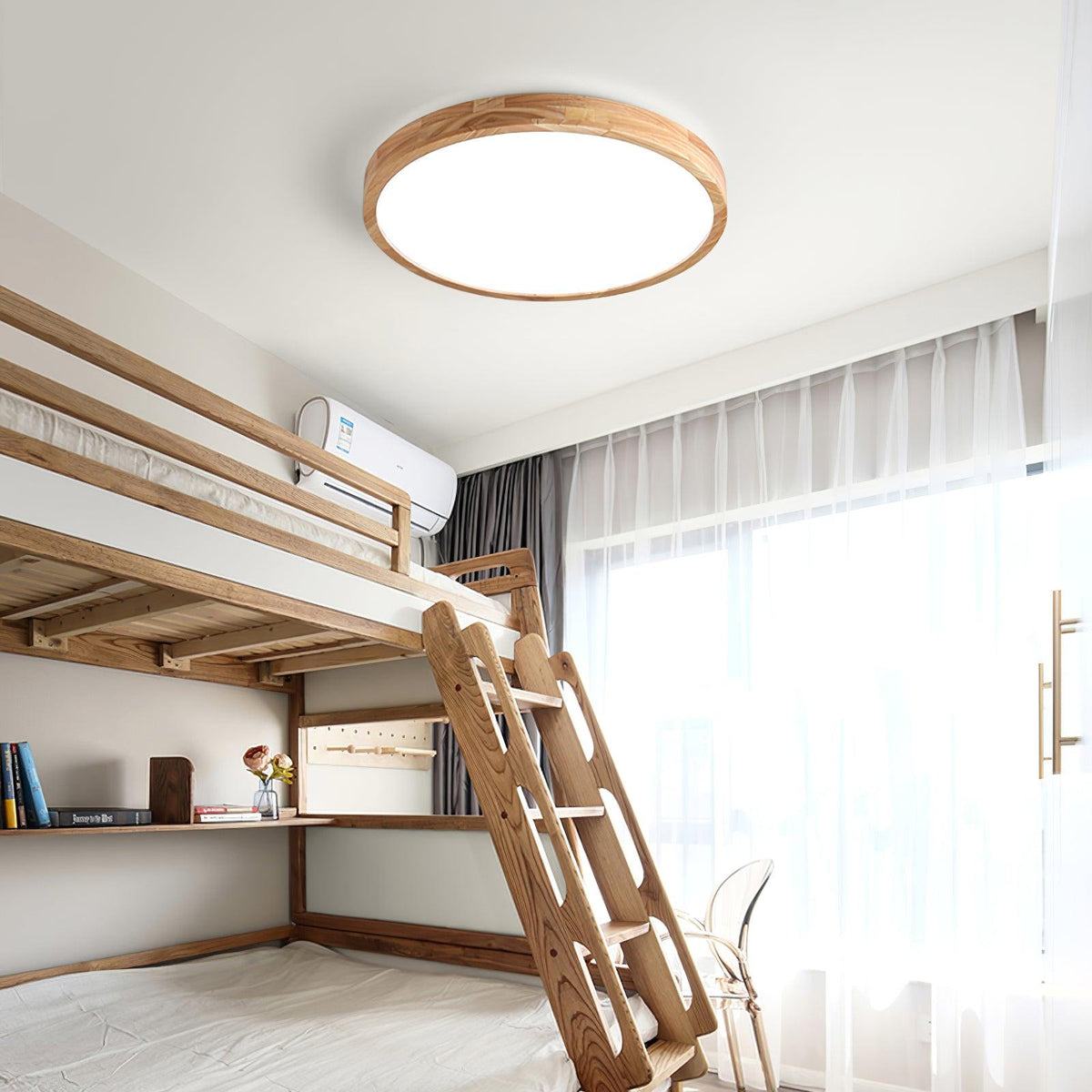 Hano geometrisk loftslampe i træ