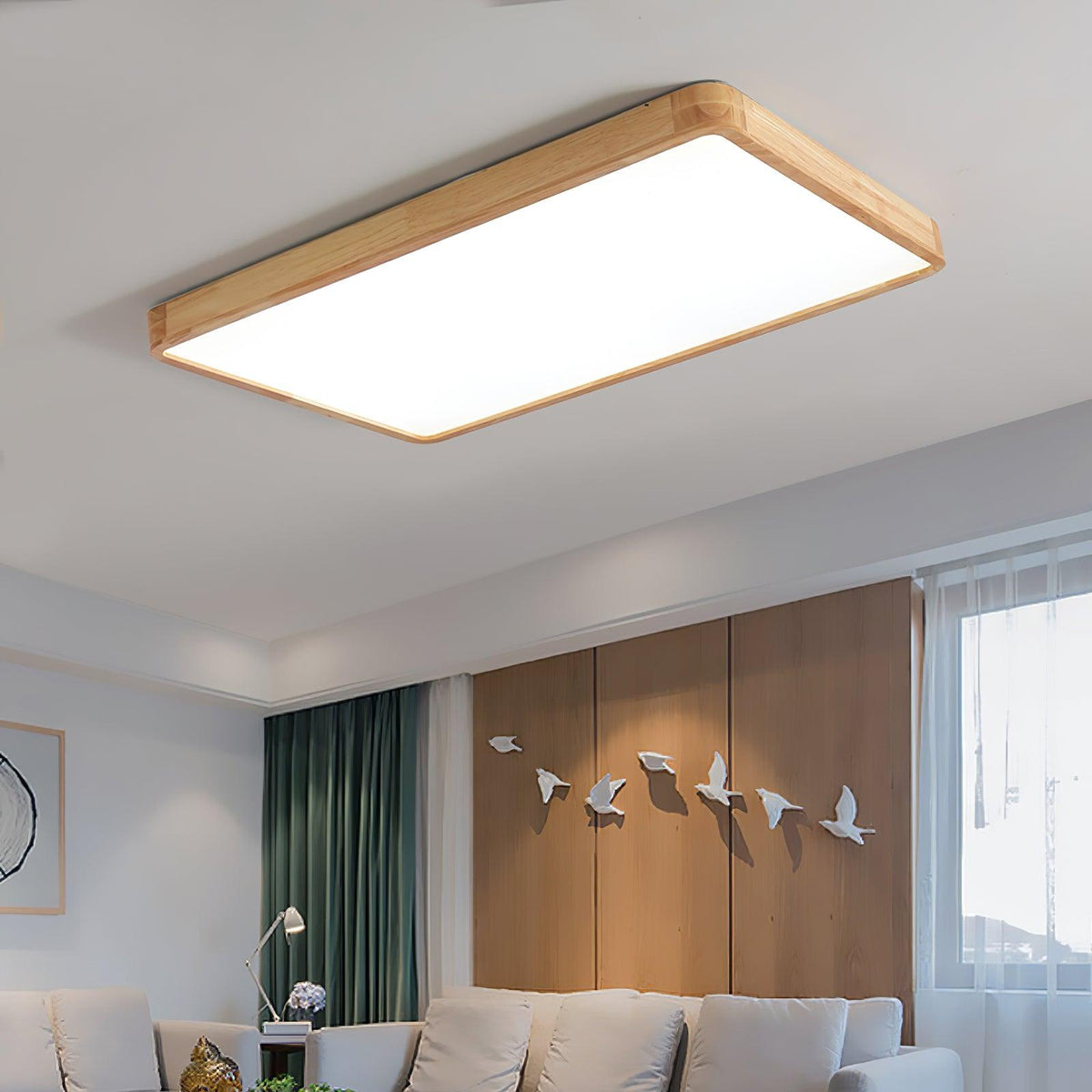 Hano geometrisk loftslampe i træ