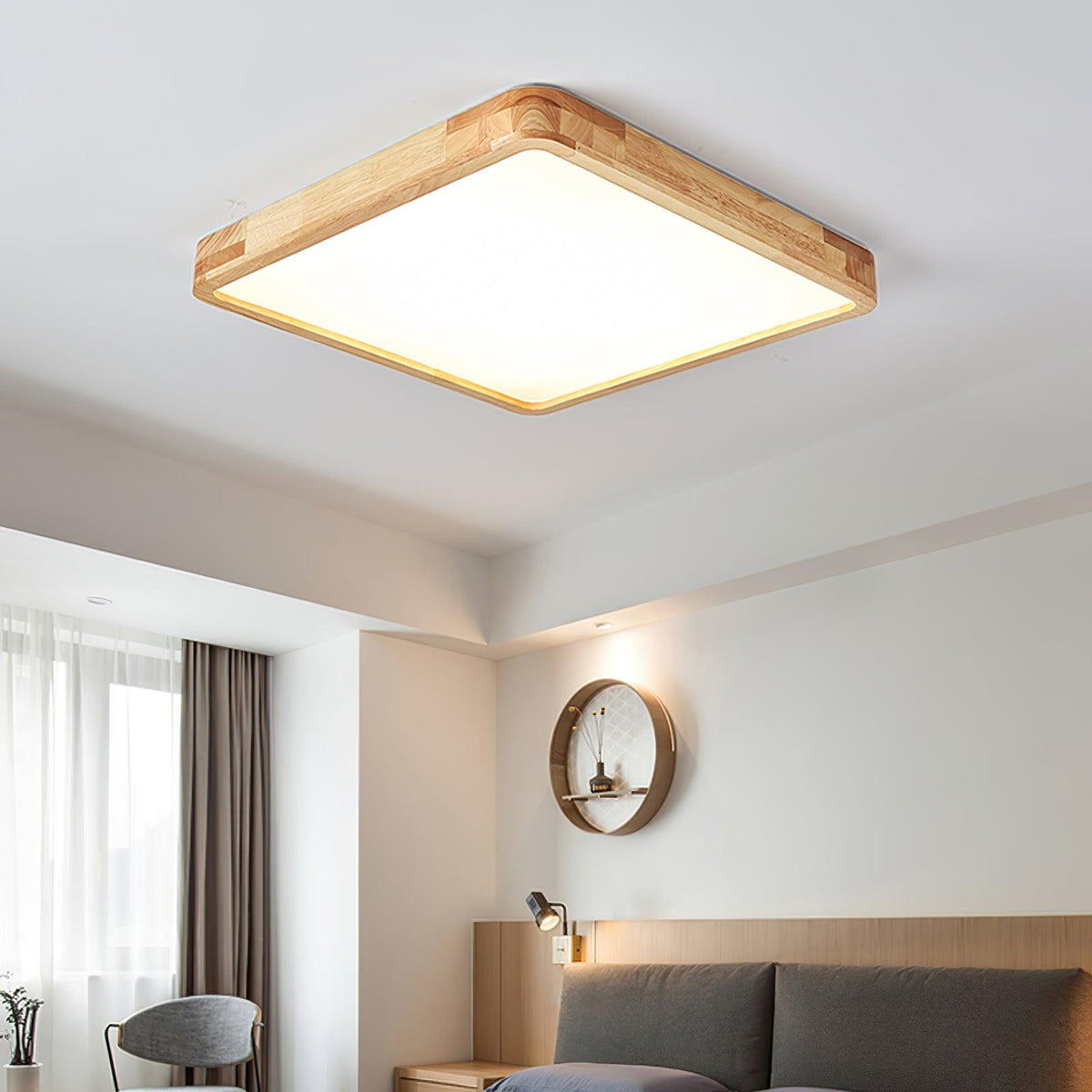 Hano geometrisk loftslampe i træ