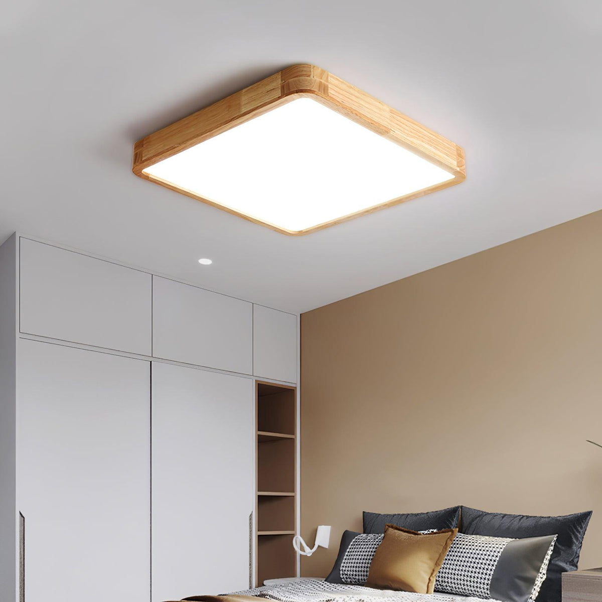 Hano geometrisk loftslampe i træ