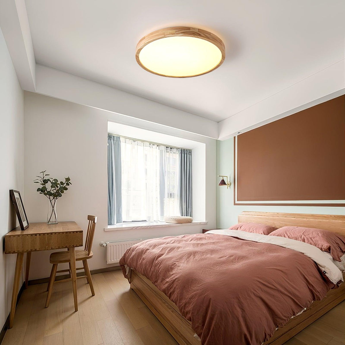 Hano geometrisk loftslampe i træ