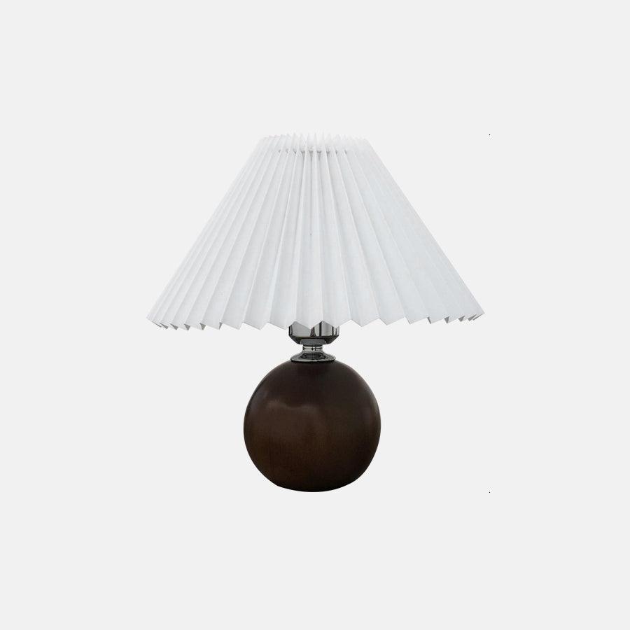 Candeeiro de mesa com esfera de madeira Zesilon