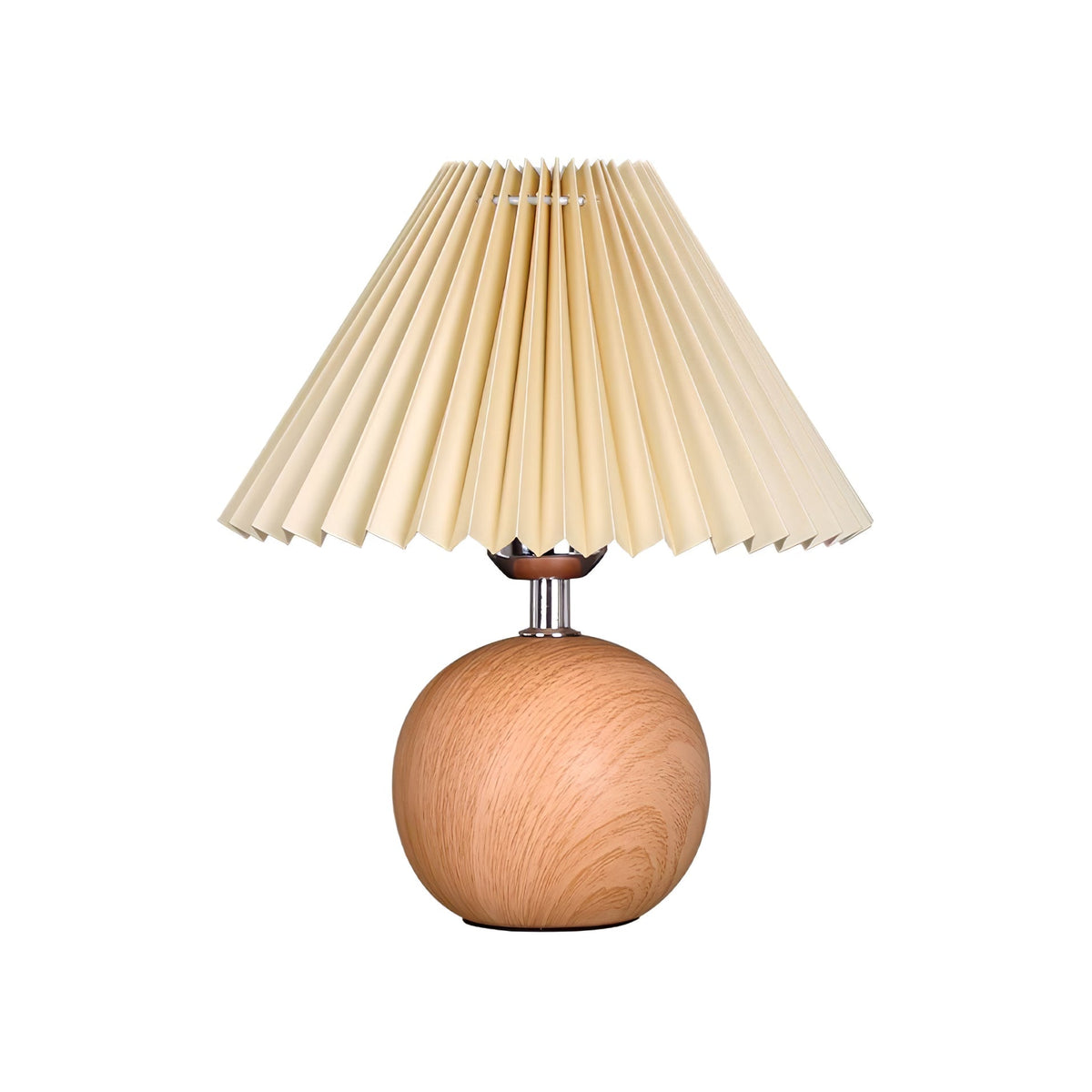 Candeeiro de mesa com esfera de madeira Zesilon