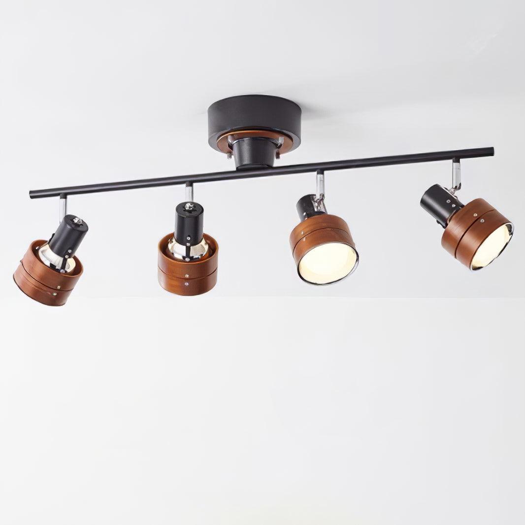 Elsorila elegant justerbar spot-loftlampe i træ