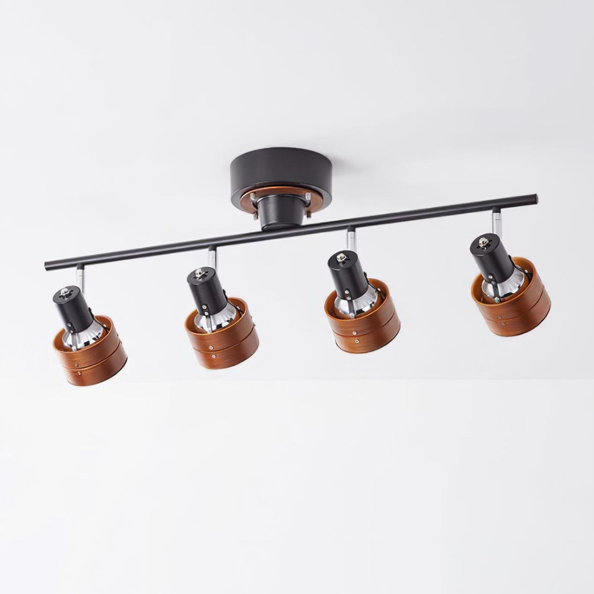 Elsorila elegant justerbar spot-loftlampe i træ