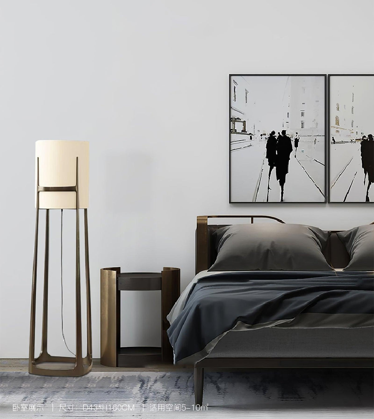 Mirinelle Klassisk stofgulvlampe