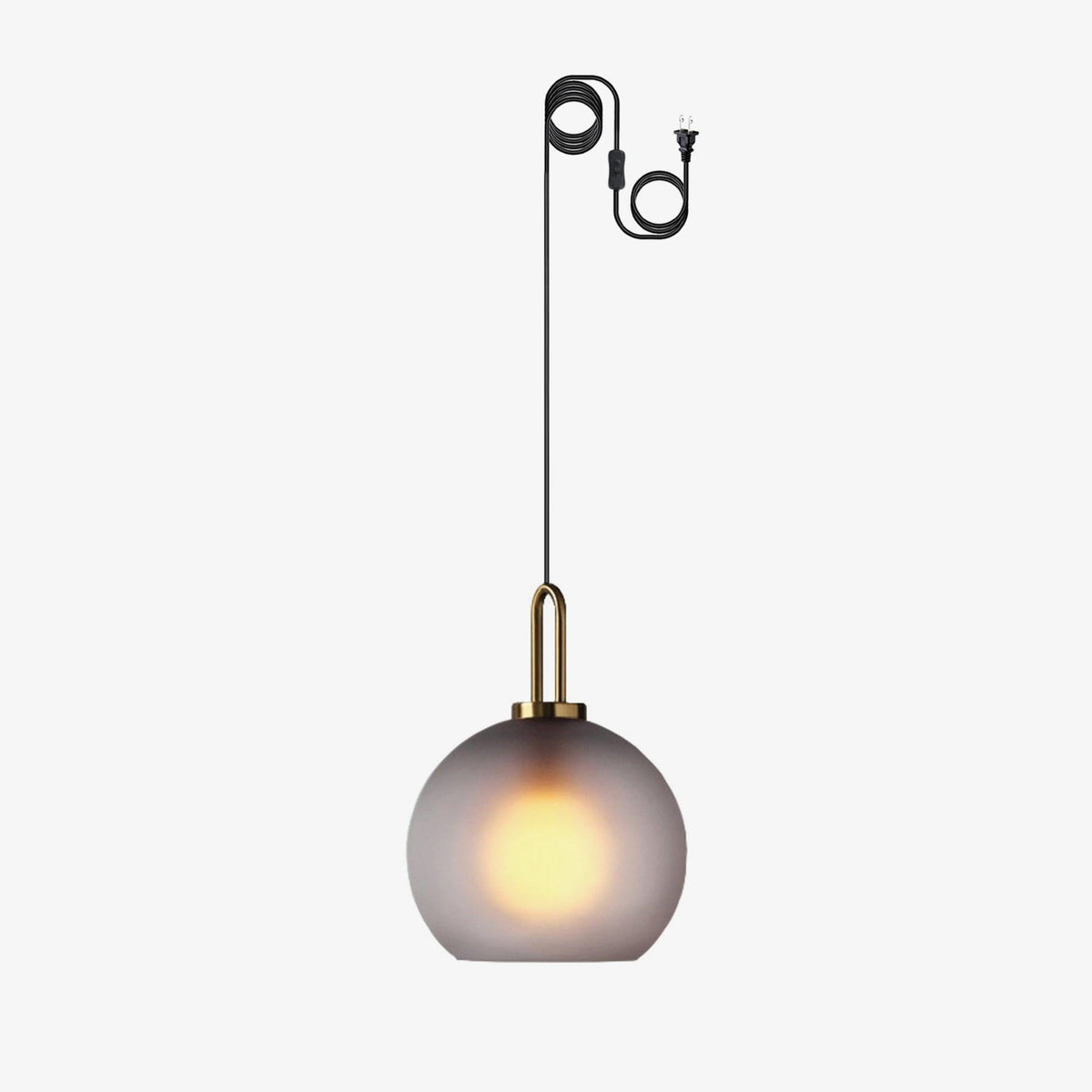 Sevelo pendel i matteret glas, swag-design, justerbar