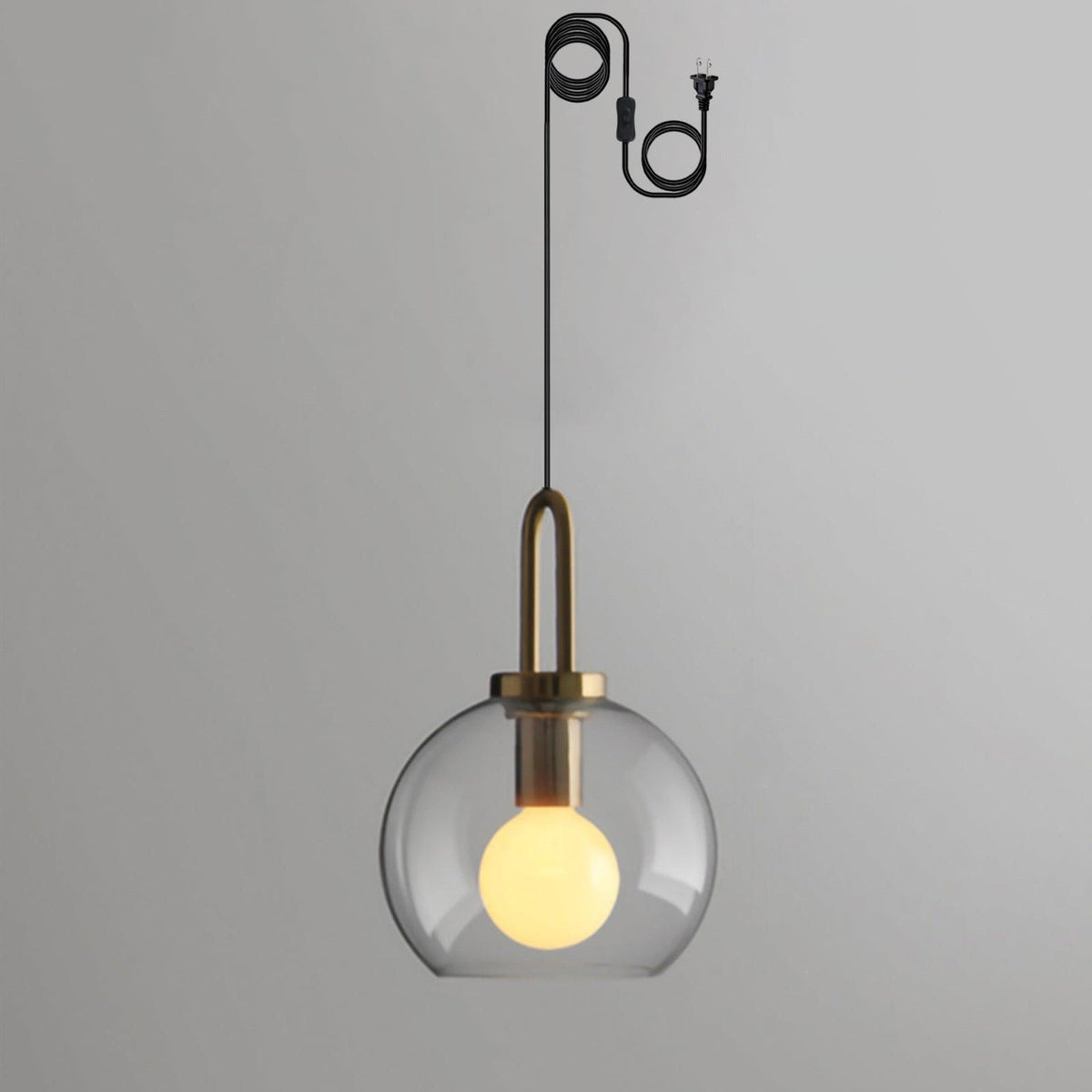 Sevelo pendel i matteret glas, swag-design, justerbar