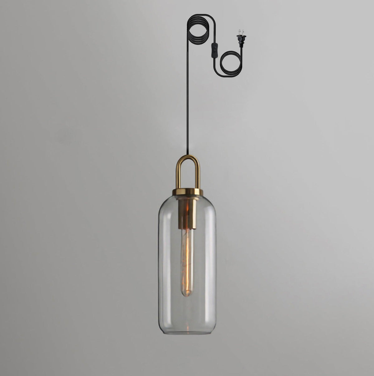 Sevelo pendel i matteret glas, swag-design, justerbar