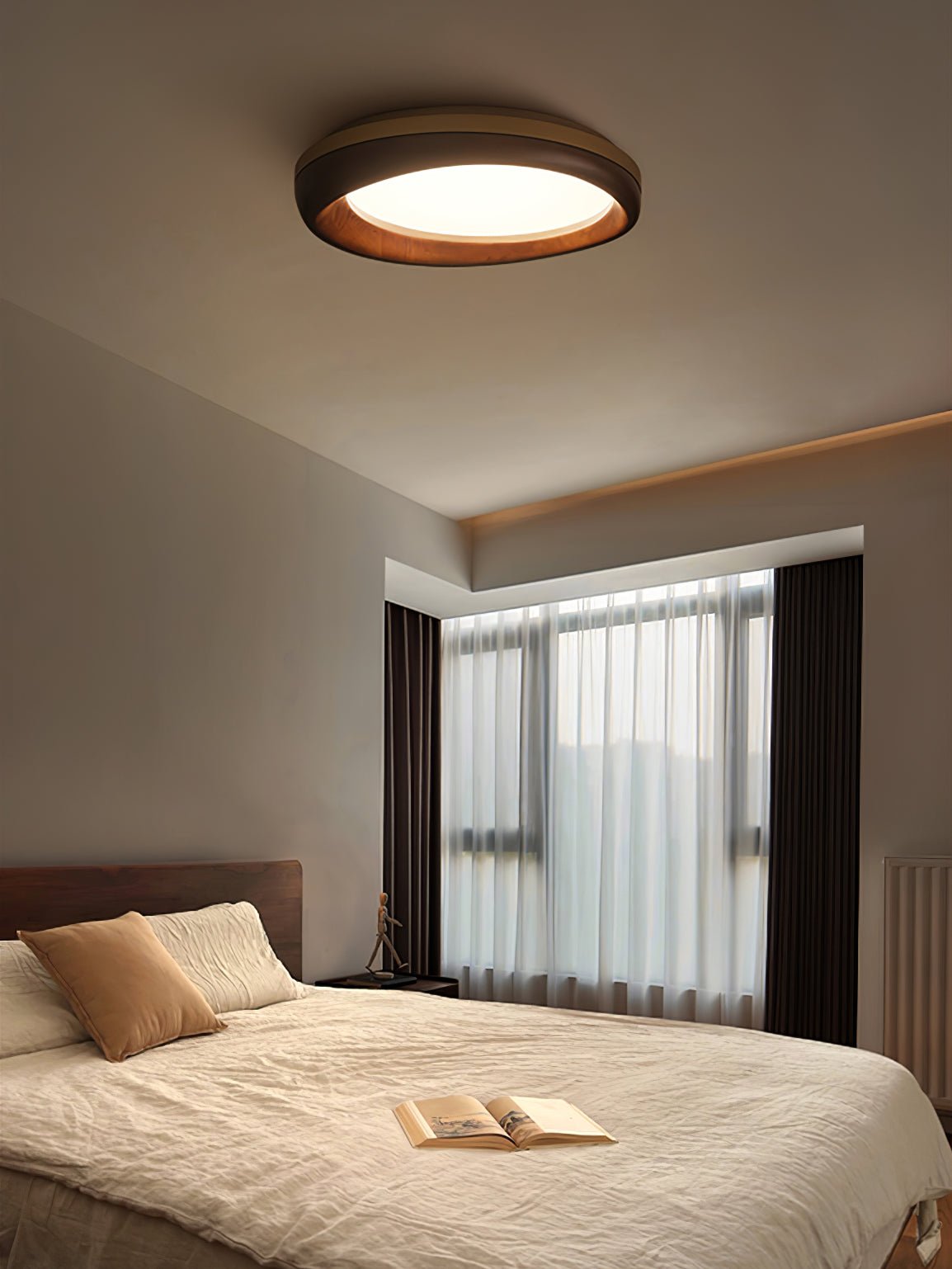 Eurtheara organisk loftslampe i træ og glas
