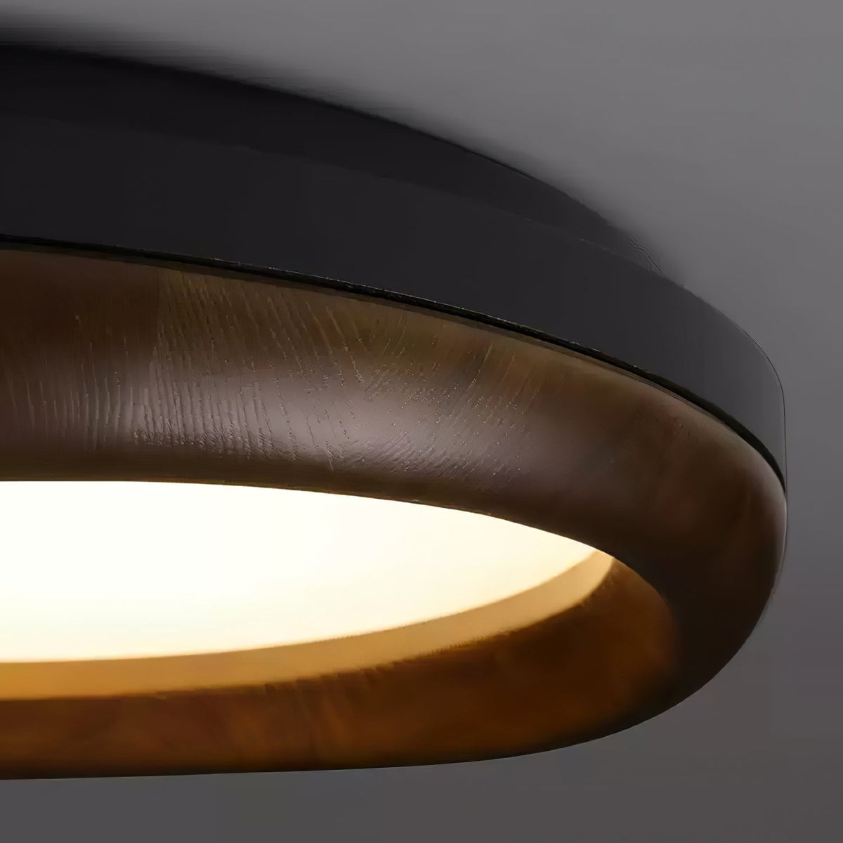 Eurtheara organisk loftslampe i træ og glas