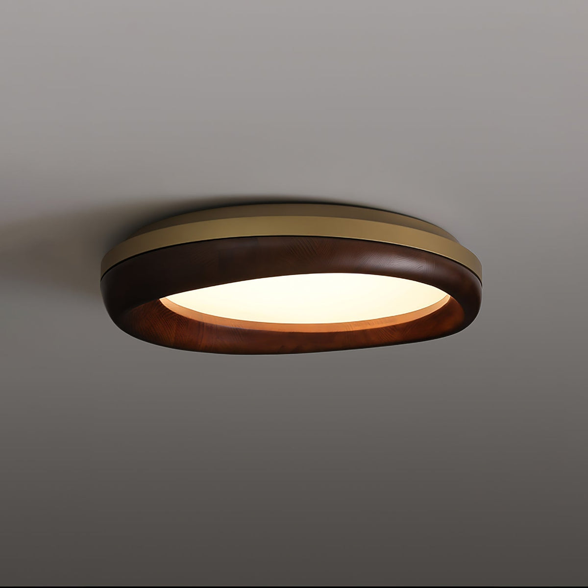 Eurtheara organisk loftslampe i træ og glas