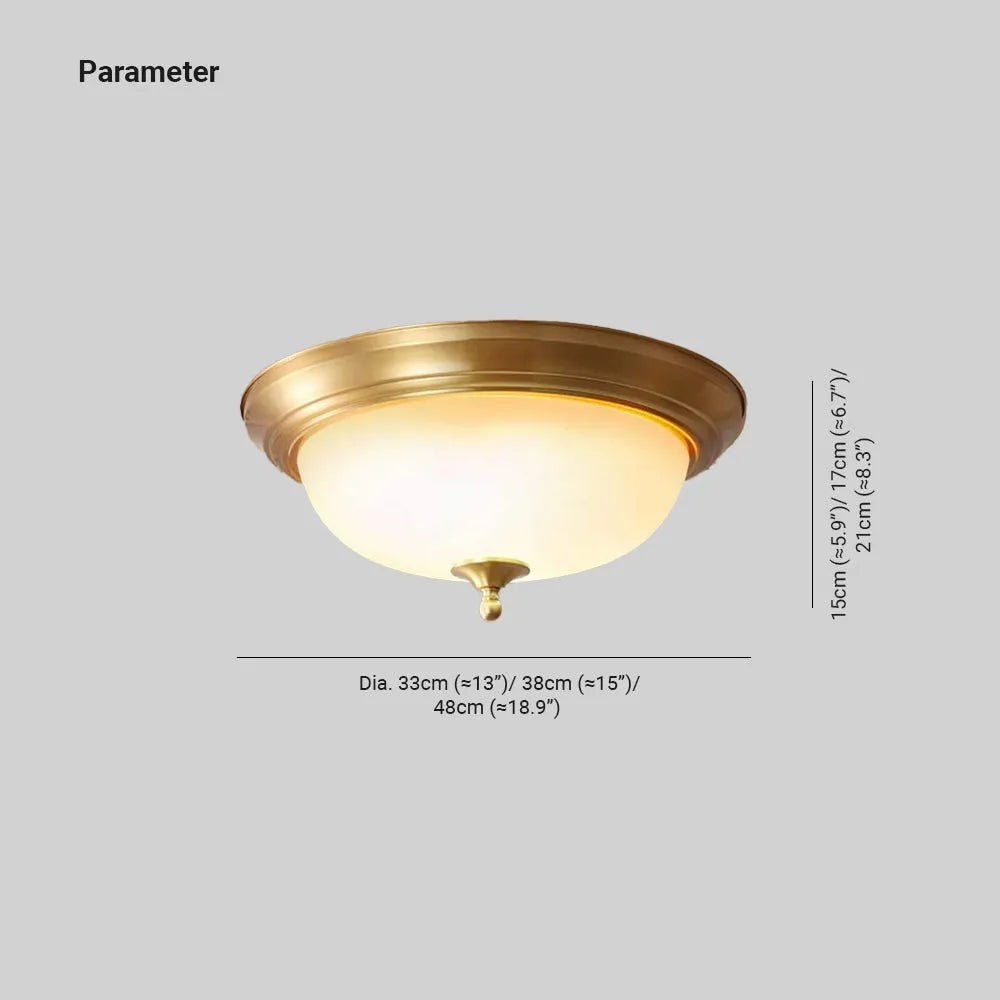 Arisha Flush Mount Ceiling Light  Brass Retro LED Living Room Bedroom