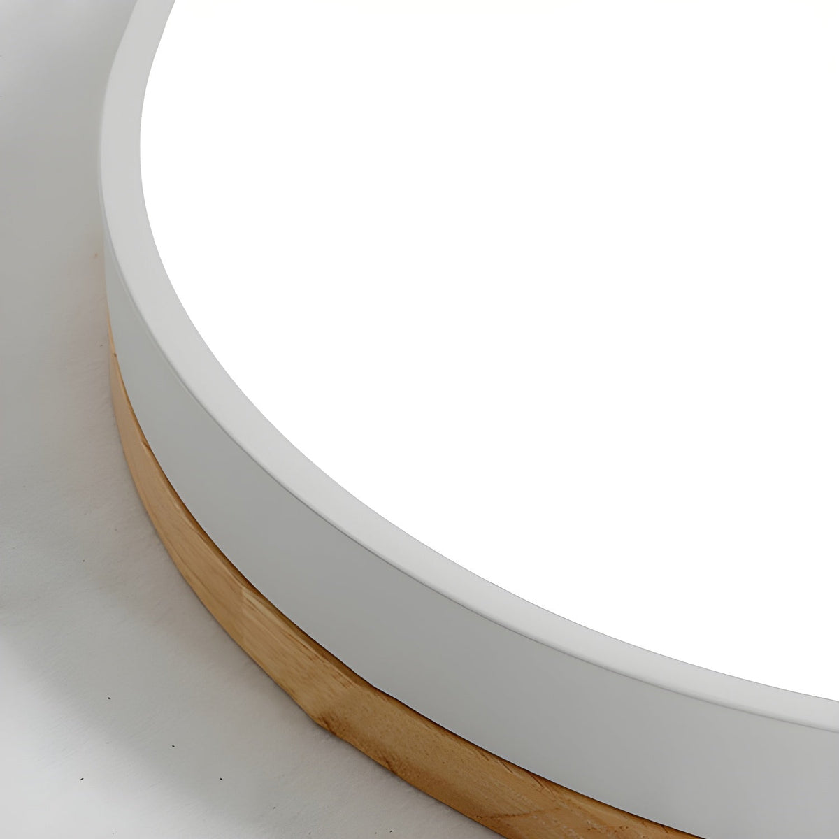 Mireth rund loftslampe i gråt træ, moderne minimalistisk