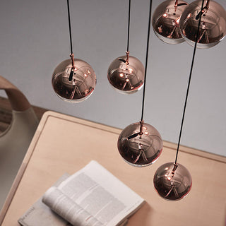 Valentina Modern Pendellampor Metall/Gla Guld/Roséguld Vardagsrum