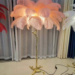 O'Moore Nordisk Lyx Unik Fjäder Golvlampa Bordslampa Vardagsrum