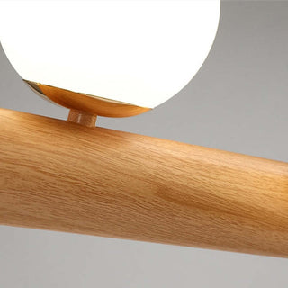 Valentina Modern Design Trä Glas LED Pendellampa Vardagsrum Matsal