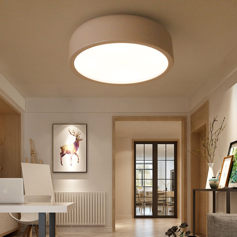 Arisha Modern Dish Shaped Metal Ceiling Light, Black/White