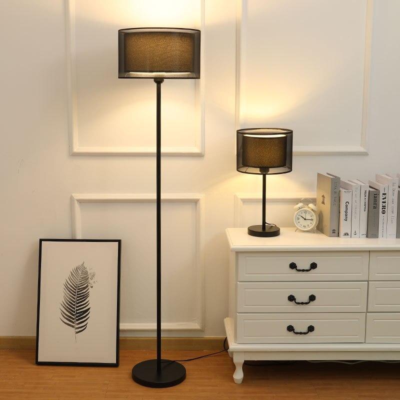 Baines bordslampa och golvlampa med lampskärm i tyg, 2 färger