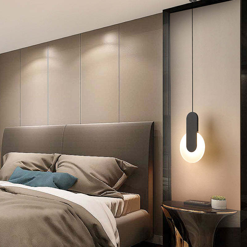 Kori modern svart/vit LED-pendellampa för vardagsrum