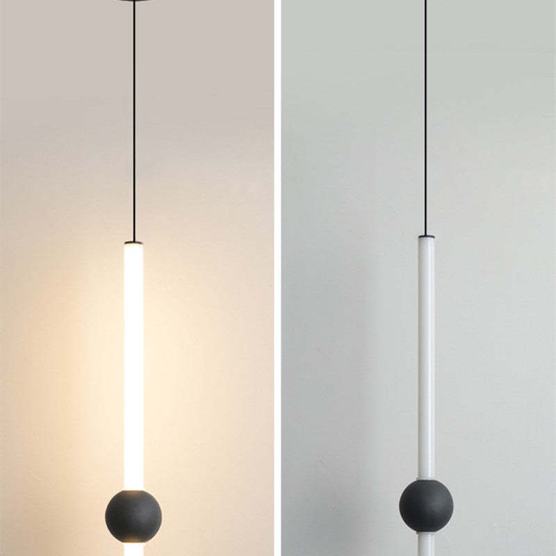 Arisha Minimalist Linear Globe Glass Pendant Light, Bedroom