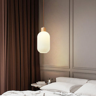 Ozawa Modern Vit Pendellampa Glas LED Trä Vardagsrum/Matsal