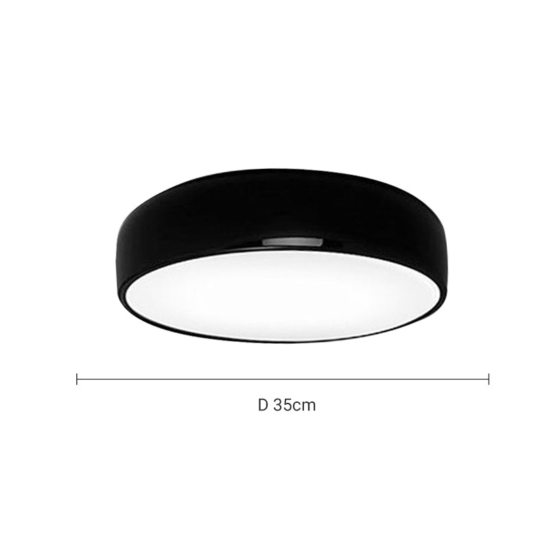 Arisha Modern Dish Shaped Metal Ceiling Light, Black/White