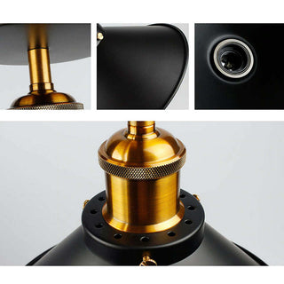 Alessio Taklampa Industrial Cone i Metall, Svart