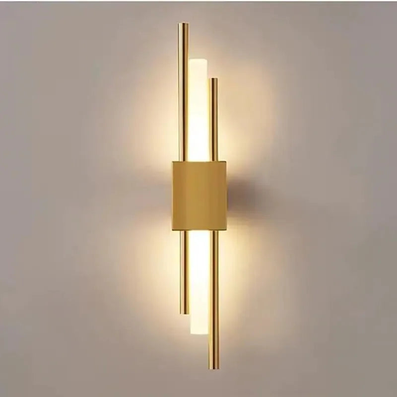 Nariq moderne LED-væglampe til bar, sort/guld