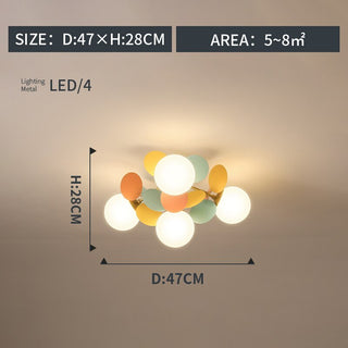 Jevon Ljuskrona Köksö Glas Klot LED Sovrum/Vardagsrum