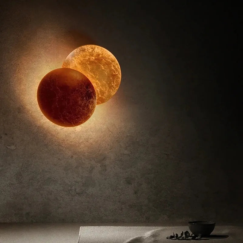 Arisha Modern Minimalist Round Moon Eclipse Wall Lamp
