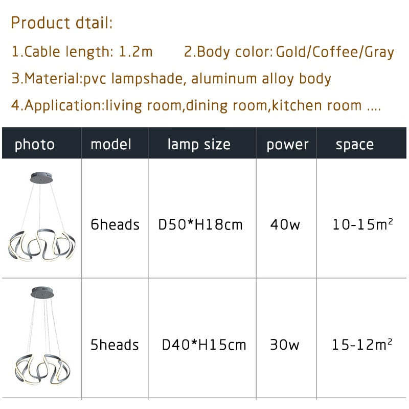 Evren Modern Irregular Flower Pendant Light, 3 Colors