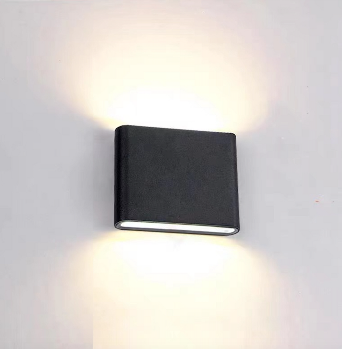 Orix Modern Rectagulart Waterproof Outdoor Wall Lamp, Black/White