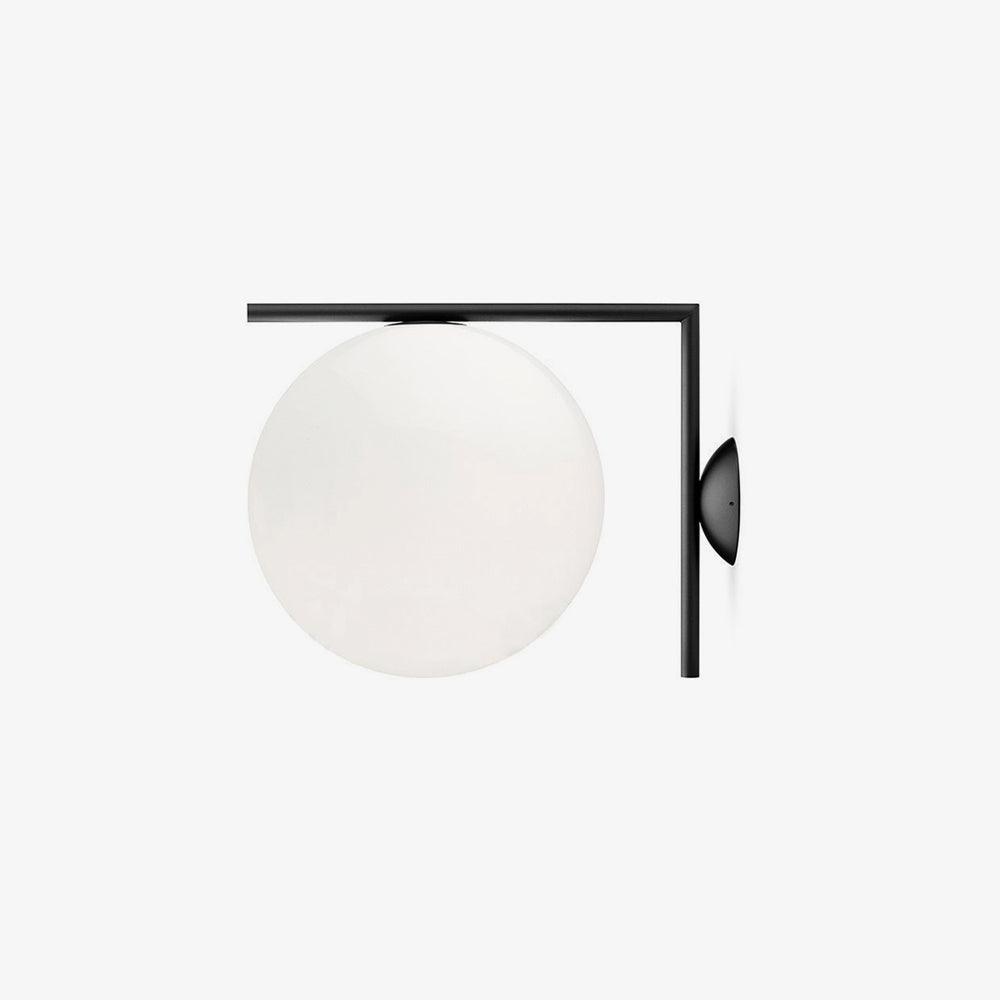 Candeeiro de parede Joanna moderno, minimalista, em vidro opalino soprado