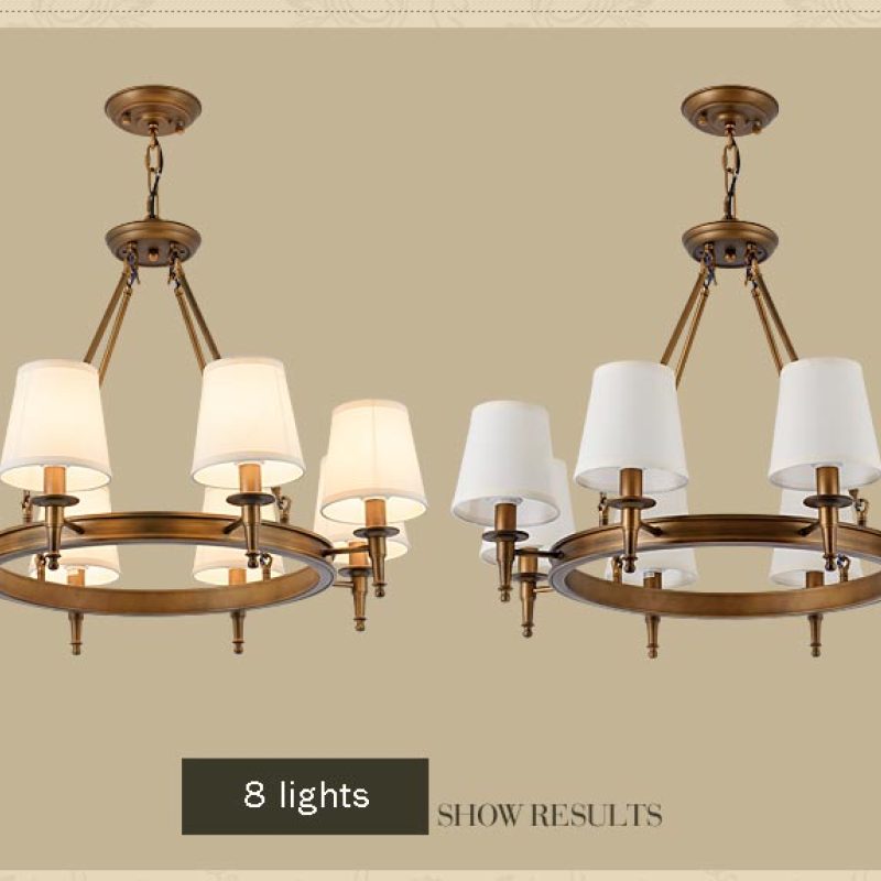 Silva vintage Ring Metal/Fabric Chandelier, Black/Copper