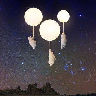 Fateh Design Ballong Björn LED-Armatur Vit Harts/Akryl Plafond