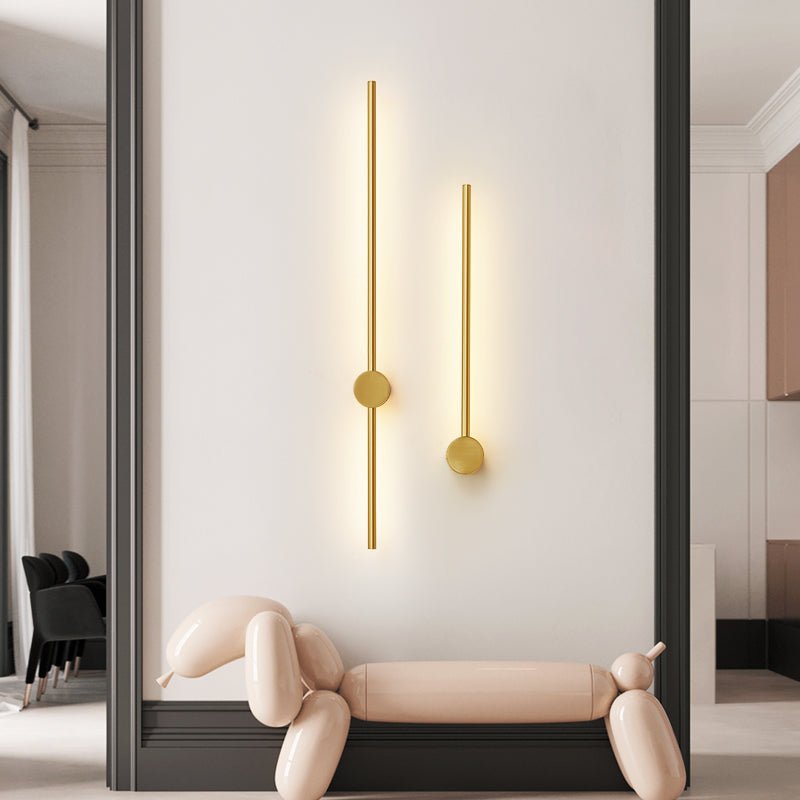 Nestx minimalistisk væglampe med messingstang