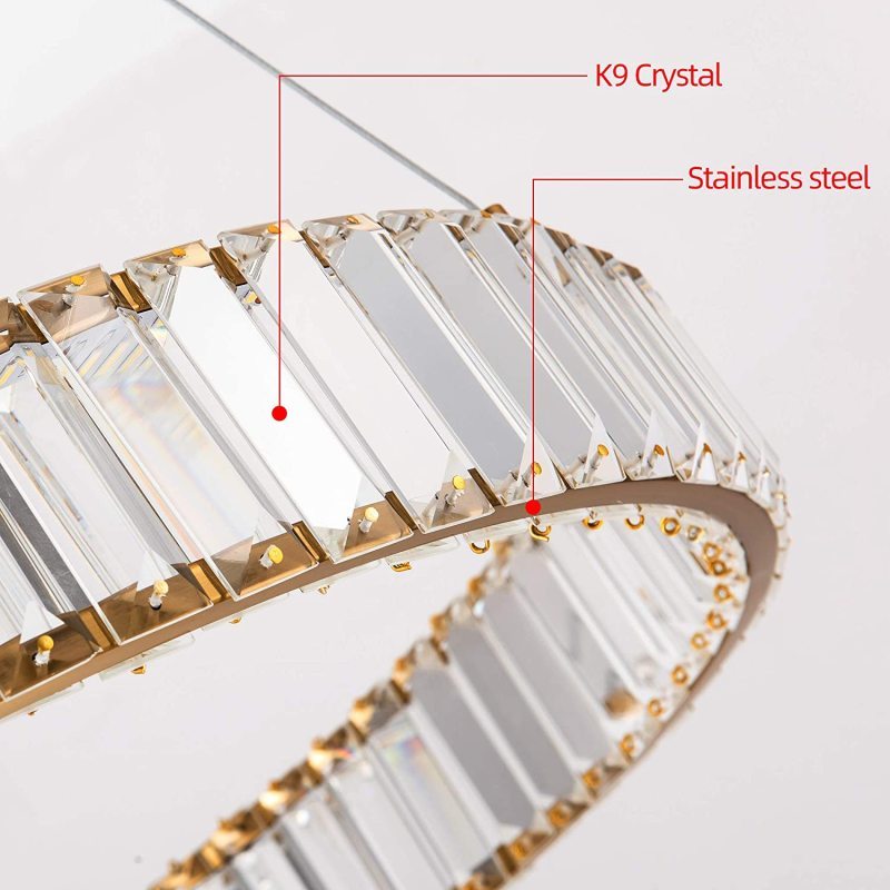 Kristy elegant rund kristallkrona, transparent
