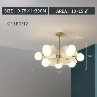 Jevon Ljuskrona Köksö Glas Klot LED Sovrum/Vardagsrum