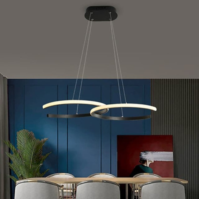 Arisha modern minimalistisk pendellampa, dubbel-C