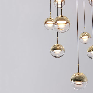 Valentina Modern Pendellampor Metall/Gla Guld/Roséguld Vardagsrum