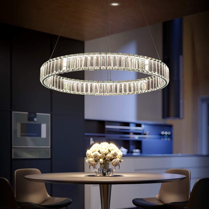 Kristy elegant rund kristallkrona, transparent