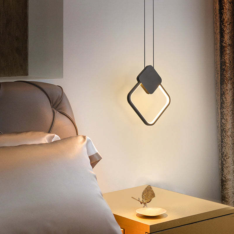 Kori modern svart/vit LED-pendellampa för vardagsrum