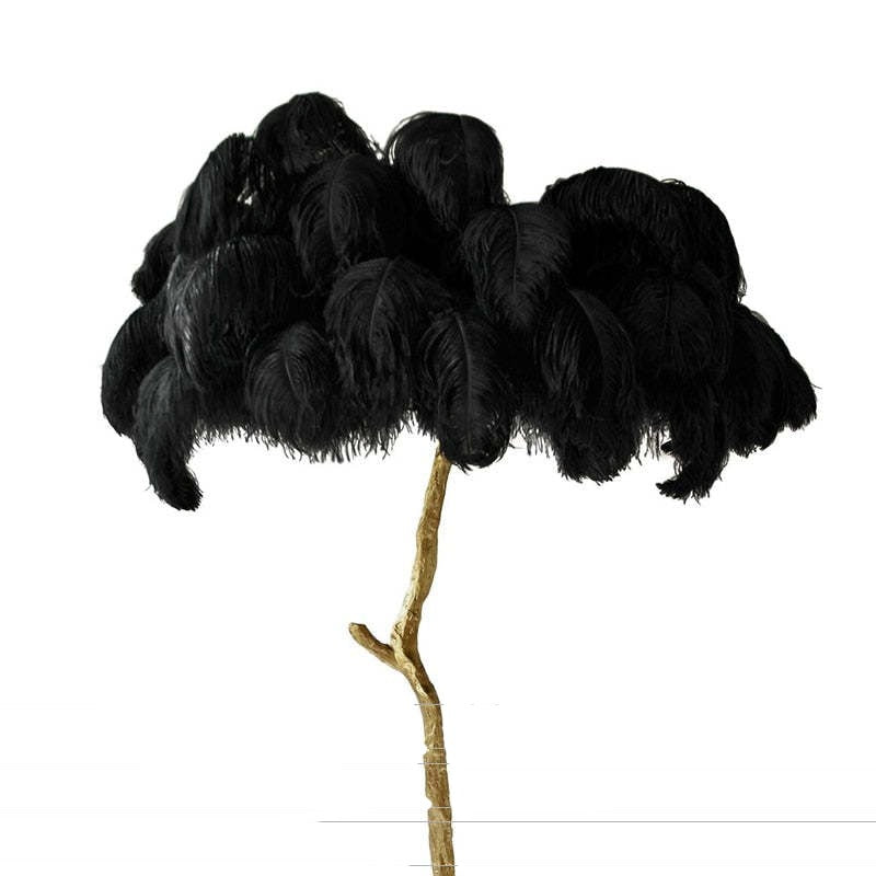 Salenor Nordic Luxury Unique Ostrich Feather Floor Lamp/Table Lamp