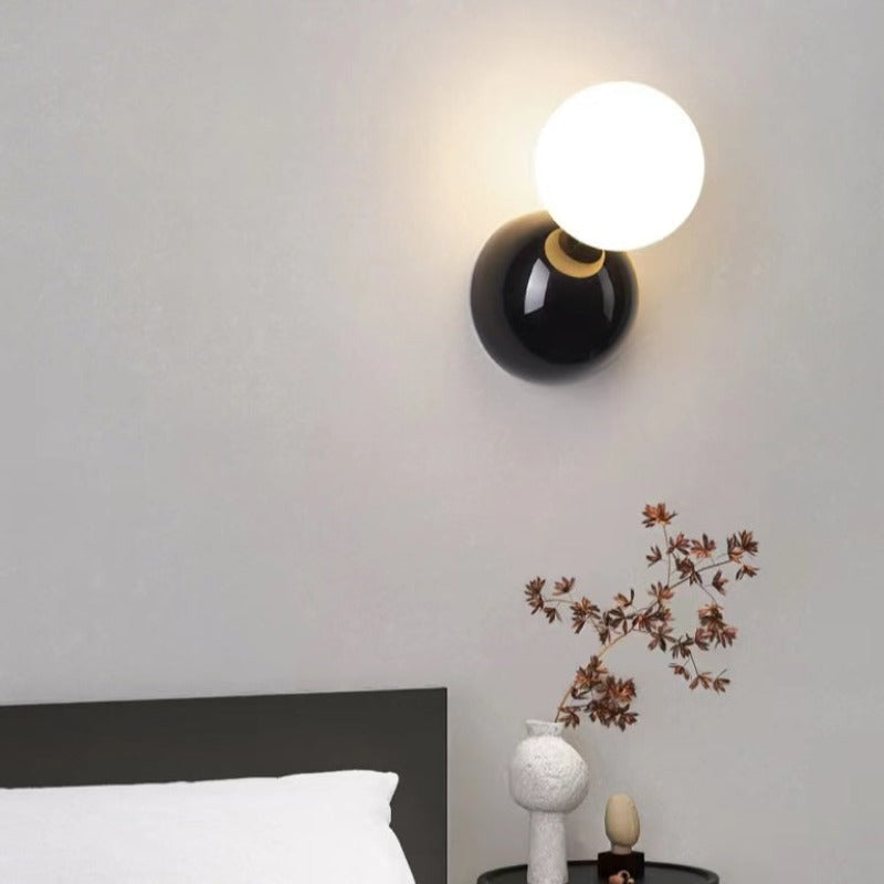Valentina modern LED-vägglampa för inomhusbruk i svart, vitt och metall för vardagsrum